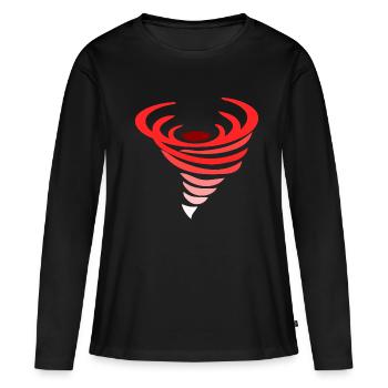 tornade - T-shirt manches longues Premium bio Femme - noir - Devant - Julia (174cm)