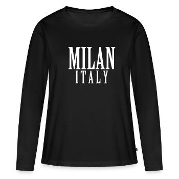 Milan Milano Milan Italy gift - Women's Premium Organic Long Sleeve Shirt - black - Front - Julia (174cm)