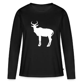 antilope - T-shirt manches longues Premium bio Femme - noir - Devant - Julia (174cm)