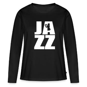 jazz - T-shirt manches longues Premium bio Femme - noir - Devant - Julia (174cm)