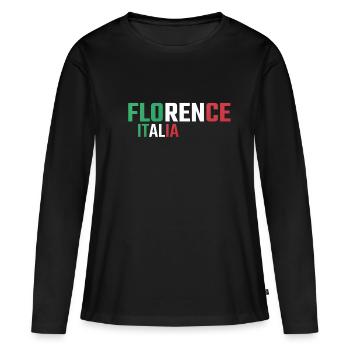 Florence Italie Florence Italie Italia - T-shirt manches longues Premium bio Femme - noir - Devant - Julia (174cm)