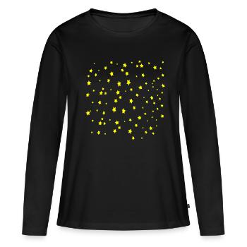 ciel étoilé - T-shirt manches longues Premium bio Femme - noir - Devant - Julia (174cm)