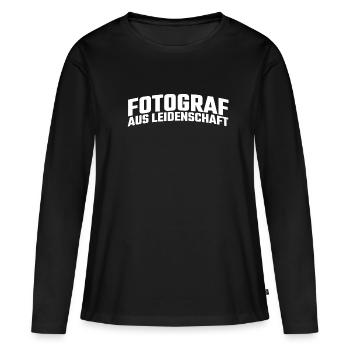 Fotograf - Frauen Premium Bio Langarmshirt - Schwarz - Vorne - Julia (174cm)