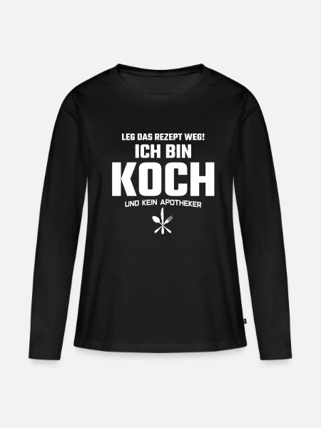 KOCH - Ich bin Koch - Frauen Premium Bio Langarmshirt - Schwarz