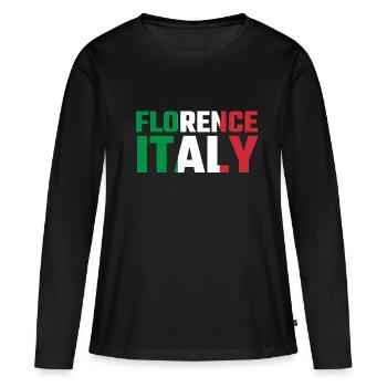 Florence, Italie - T-shirt manches longues Premium bio Femme - noir - Devant - Julia (174cm)