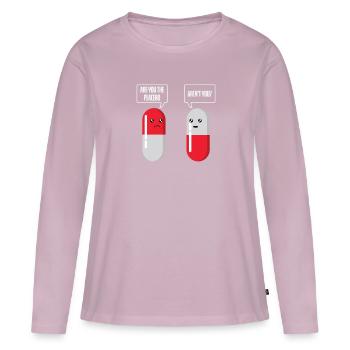 Placebo effect confuses even dummy medication - Women's Premium Organic Long Sleeve Shirt - dusky pink - Front - Julia (174cm)