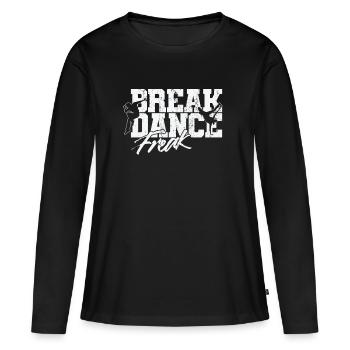 Breakdance Freak - T-shirt manches longues Premium bio Femme - noir - Devant - Julia (174cm)