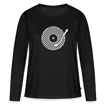 Ska Vinyl Record Jazz Music Style - Women's Premium Organic Long Sleeve Shirt - black - Front - Julia (174cm)