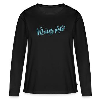 Water Polo Water Pool Water Polo Sports - Women's Premium Organic Long Sleeve Shirt - black - Front - Julia (174cm)