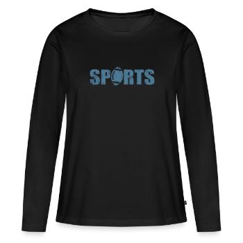 Sports Football America Sport Touchdown - T-shirt manches longues Premium bio Femme - noir - Devant - Julia (174cm)