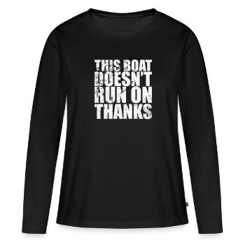 Ce bateau ne fonctionne pas sur le voilier Thanks - T-shirt manches longues Premium bio Femme - noir - Devant - Julia (174cm)
