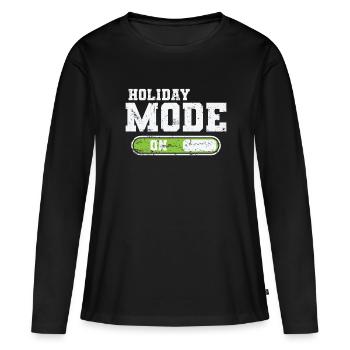 Mode vacances sur Vacances Loisirs Vacances - T-shirt manches longues Premium bio Femme - noir - Devant - Julia (174cm)