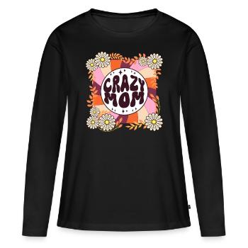 Geschenk Humor Retro Thema für Mama Frau - Frauen Premium Bio Langarmshirt - Schwarz - Vorne - Julia (174cm)