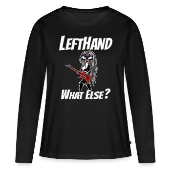 Gauche quoi d’autre? Escargot Hardrock - T-shirt manches longues Premium bio Femme - noir - Devant - Julia (174cm)