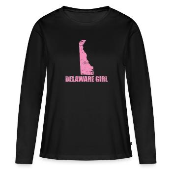 Delaware Girl États-Unis Amérique État - T-shirt manches longues Premium bio Femme - noir - Devant - Julia (174cm)