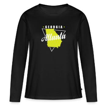 Géorgie Atlanta États-Unis Amérique État - T-shirt manches longues Premium bio Femme - noir - Devant - Julia (174cm)