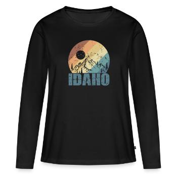 Idaho États-Unis Amérique État - T-shirt manches longues Premium bio Femme - noir - Devant - Julia (174cm)