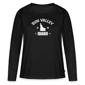 Idaho Sun Valley 1890 USA Amerika - Frauen Premium Bio Langarmshirt - Schwarz - Vorne - Julia (174cm)