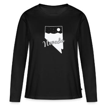 Nevada États-Unis Amérique État - T-shirt manches longues Premium bio Femme - noir - Devant - Julia (174cm)