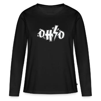Ohio États-Unis Amérique État - T-shirt manches longues Premium bio Femme - noir - Devant - Julia (174cm)