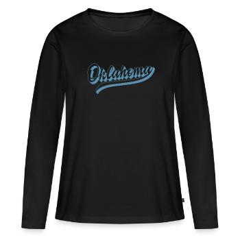 Oklahoma États-Unis Amérique État - T-shirt manches longues Premium bio Femme - noir - Devant - Julia (174cm)