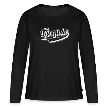 Virginie États-Unis Amérique État - T-shirt manches longues Premium bio Femme - noir - Devant - Julia (174cm)