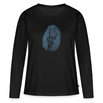 Genre de musique Heavy Metal Fingerprint - T-shirt manches longues Premium bio Femme - noir - Devant - Julia (174cm)