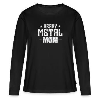 Heavy Metal Mom Music Band Genre - T-shirt manches longues Premium bio Femme - noir - Devant - Julia (174cm)