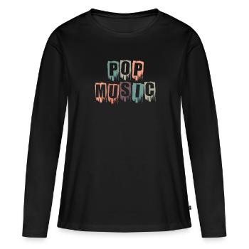 Pop Music R'n'B Sänger Stars Rap - Frauen Premium Bio Langarmshirt - Schwarz - Vorne - Julia (174cm)