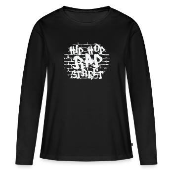 Hip Hop Rap Street Musikrichtung Rap - Frauen Premium Bio Langarmshirt - Schwarz - Vorne - Julia (174cm)