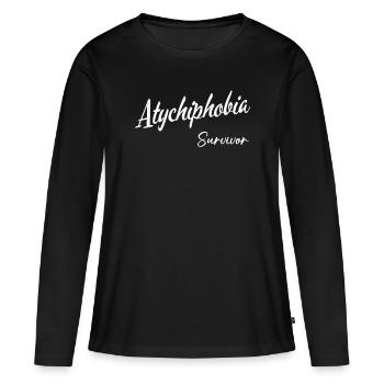 Survivant de l'Atychiphobie - T-shirt manches longues Premium bio Femme - noir - Devant - Julia (174cm)