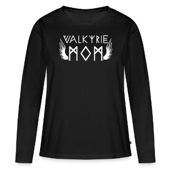 Frau Mythologie Wikingermutter Walküre - Frauen Premium Bio Langarmshirt - Schwarz - Vorne - Julia (174cm)