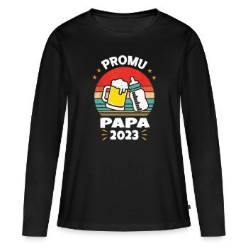 Promoted to Future Dad 2023 - Women's Premium Organic Long Sleeve Shirt - black - Front - Julia (174cm)