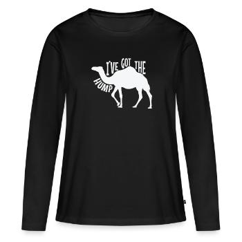 J’ai le dromadaire à bosse - T-shirt manches longues Premium bio Femme - noir - Devant - Julia (174cm)