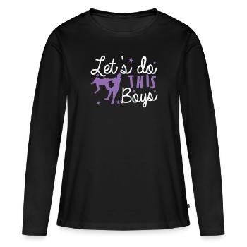 Faisons ce Boys Show Ring - T-shirt manches longues Premium bio Femme - noir - Devant - Julia (174cm)