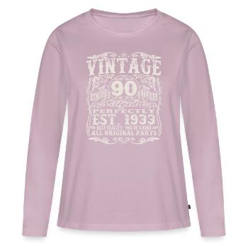 born in 1933 - 90 years old - Women's Premium Organic Long Sleeve Shirt - dusky pink - Front - Julia (174cm)