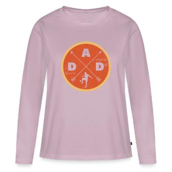 Gift Man Football Dad Humorous Football - Women's Premium Organic Long Sleeve Shirt - dusky pink - Front - Julia (174cm)
