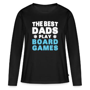 Meilleurs Pères Jouent Jeux de Plateau Cadeau - T-shirt manches longues Premium bio Femme - noir - Devant - Julia (174cm)