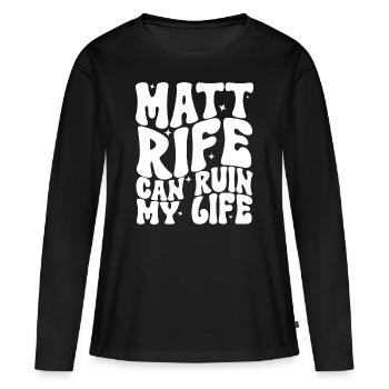 Matt Rife peut ruiner ma vie - T-shirt manches longues Premium bio Femme - noir - Devant - Julia (174cm)