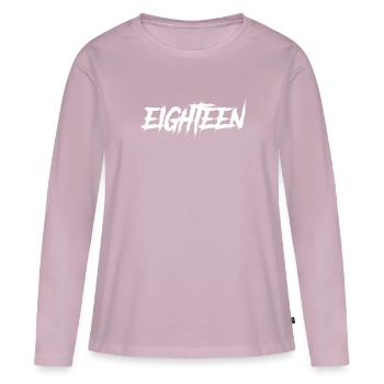 18 na endlich 18th birthday | 18 years of age - Women's Premium Organic Long Sleeve Shirt - dusky pink - Front - Julia (174cm)