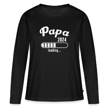 Dad 2024 Store Announces Pregnancy Future Dad - Women's Premium Organic Long Sleeve Shirt - black - Front - Julia (174cm)