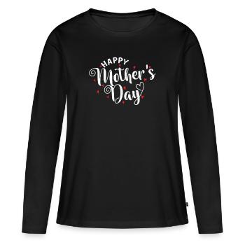 Bonne fête des mères Mami - T-shirt manches longues Premium bio Femme - noir - Devant - Julia (174cm)
