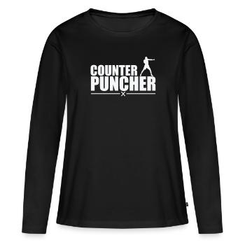 Boîtes de perforateur de comptoir - T-shirt manches longues Premium bio Femme - noir - Devant - Julia (174cm)