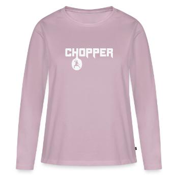Chopper Frisbee - Women's Premium Organic Long Sleeve Shirt - dusky pink - Front - Julia (174cm)