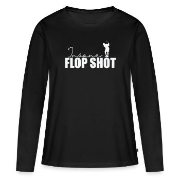 Insane Flop Shot Golf - T-shirt manches longues Premium bio Femme - noir - Devant - Julia (174cm)