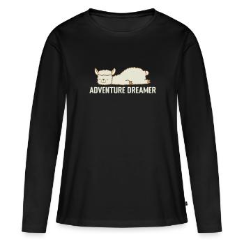 Pyjama Adventure Dreamer Pyjamas - T-shirt manches longues Premium bio Femme - noir - Devant - Julia (174cm)
