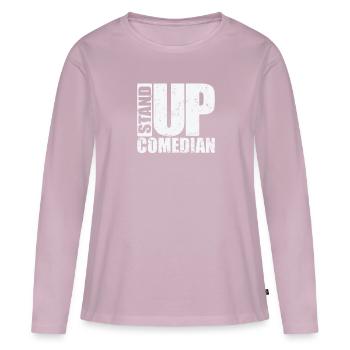 Stand Up Comedian Humor Witz - Frauen Premium Bio Langarmshirt - Altrosa - Vorne - Julia (174cm)