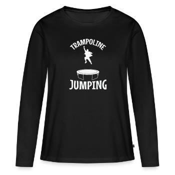 Trampoline Saut Saut Loisirs - T-shirt manches longues Premium bio Femme - noir - Devant - Julia (174cm)