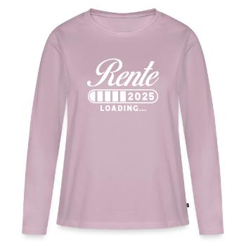 Rente 2025 Loading - Frauen Premium Bio Langarmshirt - Altrosa - Vorne - Julia (174cm)