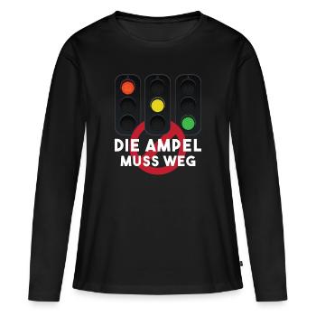 Les feux de circulation doivent disparaître - T-shirt manches longues Premium bio Femme - noir - Devant - Julia (174cm)